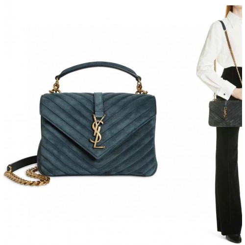 Yves Saint Laurent COLLEGE MEDIUM DE ANTE ACOLCHADO 600279 azul