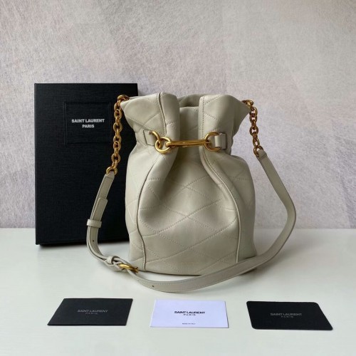 Bolso de piel de becerro Yves Saint Laurent Y677822 BLANC VINTAGE