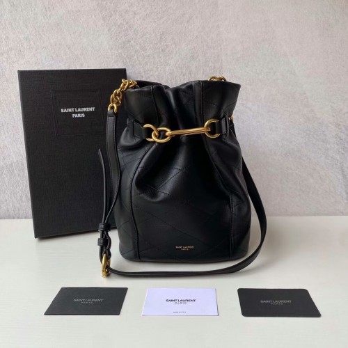 Bolso de piel de becerro Yves Saint Laurent Y677822 negro
