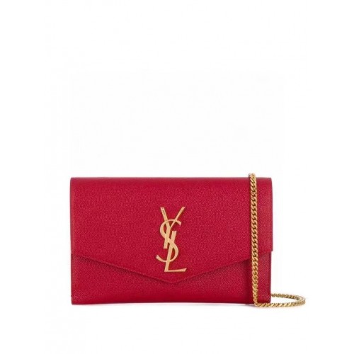 Yves Saint Laurent Bandolera de piel de becerro Y707788 rojo