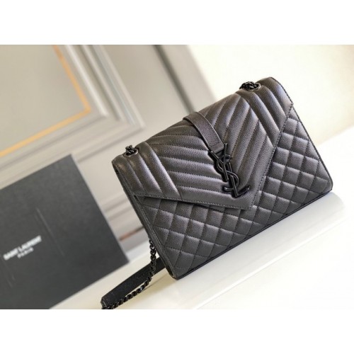 Yves Saint Laurent Piel de becerro 487206 negro