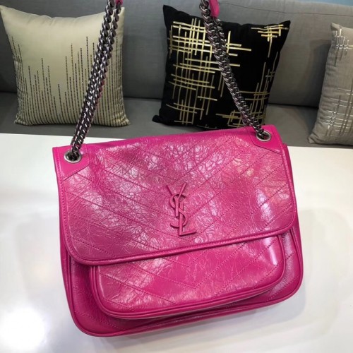 Yves Saint Laurent Bolso de hombro de piel de becerro 483265 rosa
