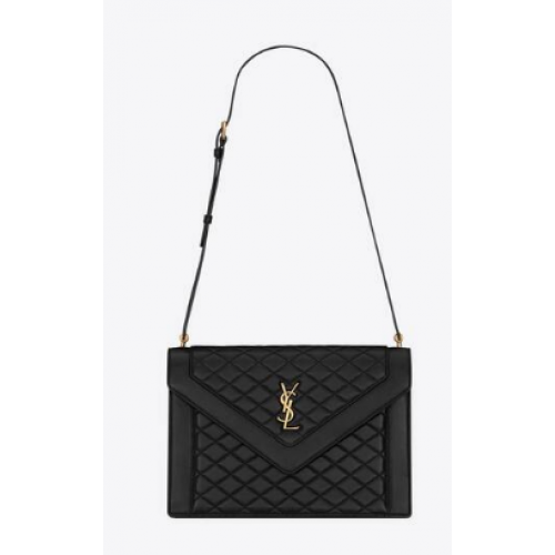 Yves Saint Laurent Bolso de hombro de piel de becerro 6688631 negro