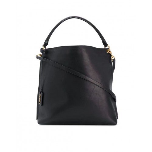 Yves Saint Laurent Bolso de hombro de piel de becerro Y635266 negro