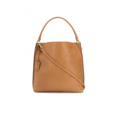 Yves Saint Laurent Bolso de hombro de piel de becerro Y635266 marrón