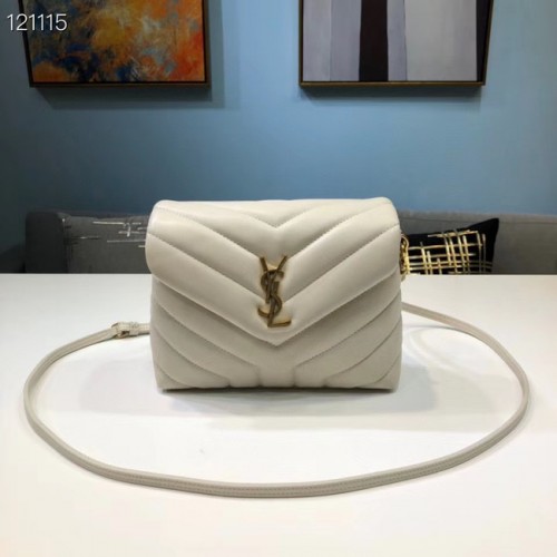 Yves Saint Laurent Bolso tote de piel de becerro 467072 Blanco