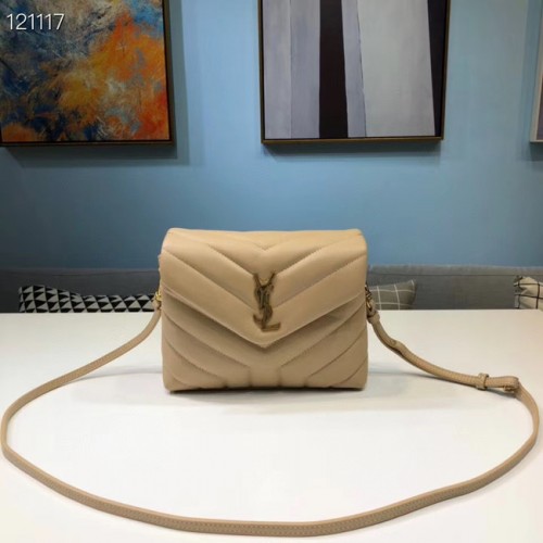 Yves Saint Laurent Bolso tote de piel de becerro 467072 albaricoque