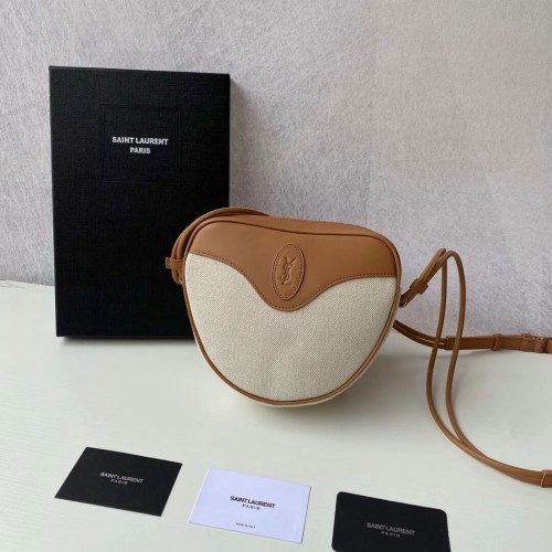 Yves Saint Laurent Bolso bandolera Canvas Y685260 Beige