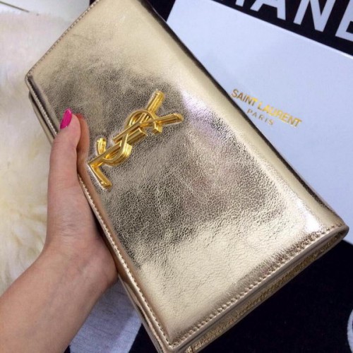 Yves Saint Laurent Classic Monogram Clutch 30210 Oro