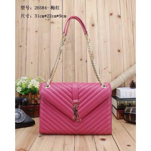 Yves Saint Laurent Classic Monogram Flap Bag Y26584 Rosa