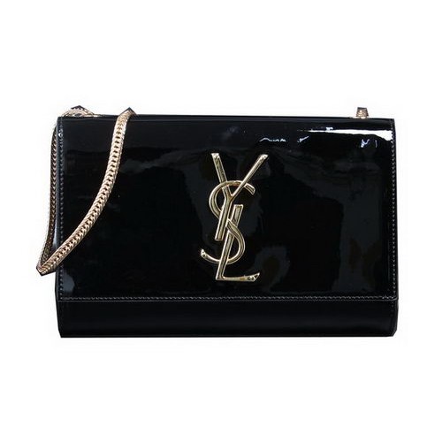 Yves Saint Laurent Classic Patent Clutch 311010 Negro