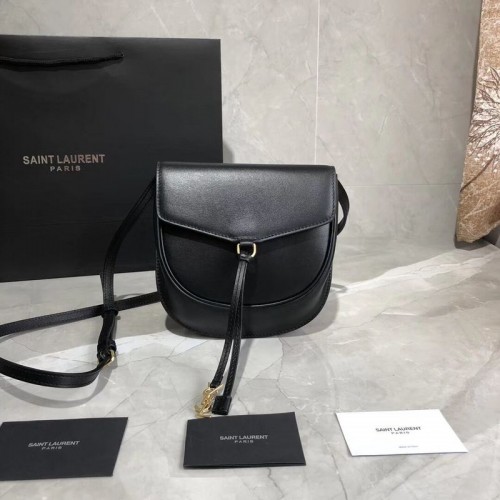 Yves Saint Laurent Bolso De Hombro De Cuero De Vaca Y551559 Negro
