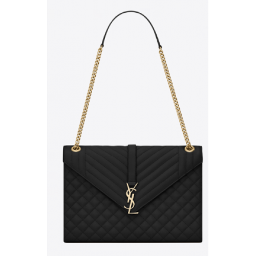 Yves Saint Laurent Cross-body Caviar bolso de hombro de cuero 487256 negro