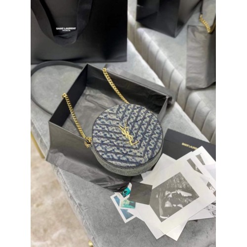 Yves Saint Laurent DENIM POCHETTE Bolso Y621333 Negro