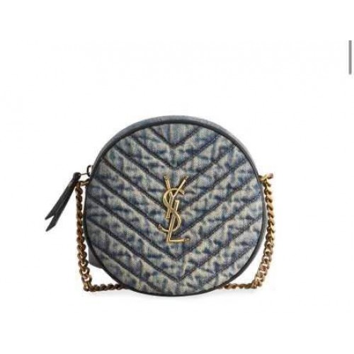 Yves Saint Laurent DENIM POCHETTE Bolso Y621333 albaricoque