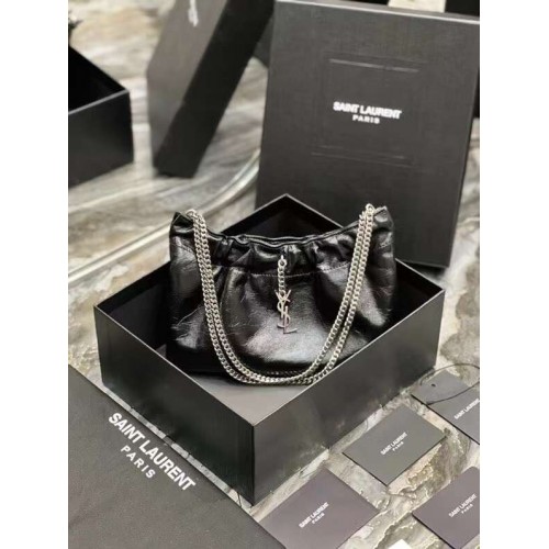 Yves Saint Laurent BOLSO GABY DE PIEL DE CORDERO ACOLCHADA 581632 negro