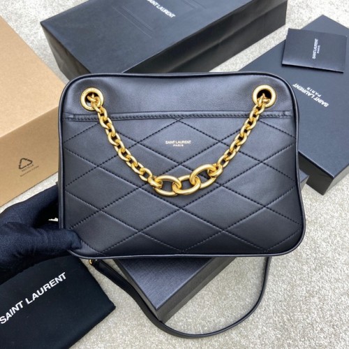 Yves Saint Laurent BOLSO GABY DE PIEL DE CORDERO ACOLCHADA 669308 negro