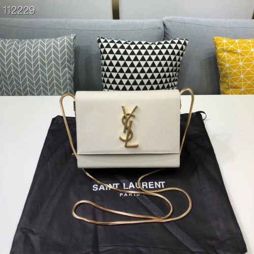 Yves Saint Laurent Kate mini bolso de hombro de cuero original Y593122 blanco