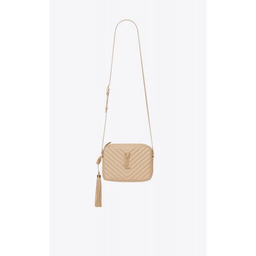 Yves Saint Laurent BOLSO CÁMARA LOU DE PIEL ACOLCHADA 612544 MARFIL NATURAL