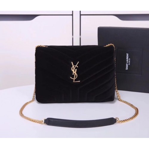 Yves Saint Laurent Bolso bandolera de cuero Y487218 Negro
