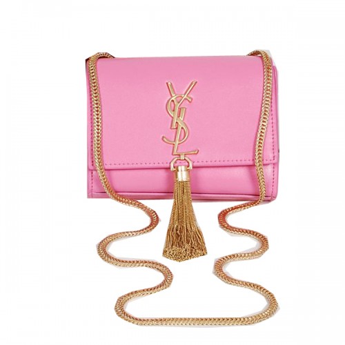 Yves Saint Laurent MINI Monogramme bandolera bandolera rosa