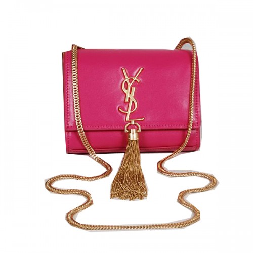 Yves Saint Laurent MINI Monogramme bandolera bandolera rosa