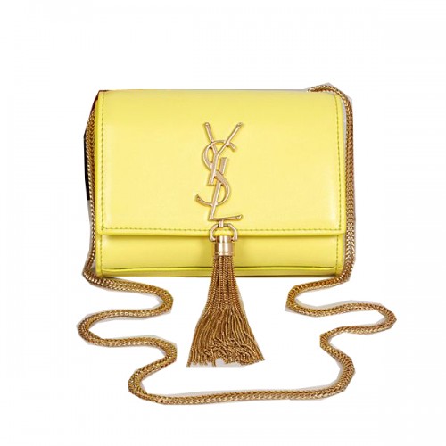 Yves Saint Laurent MINI Monogramme bandolera bandolera amarillo