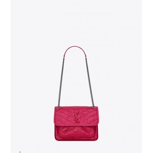 Yves Saint Laurent NIKI BEBE EN PIEL DE CORDERO 498893 rosa