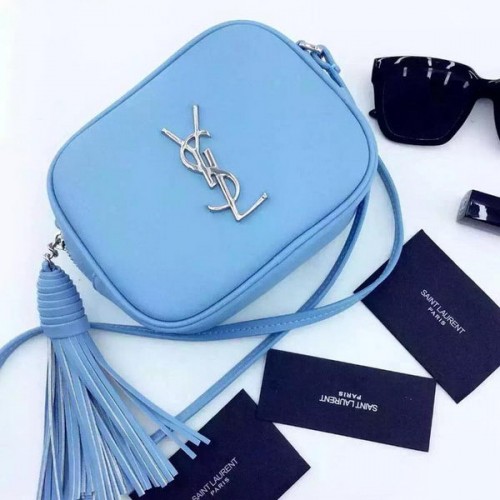 Yves Saint Laurent Monogram Blogger Bag Y16SS Azul cielo