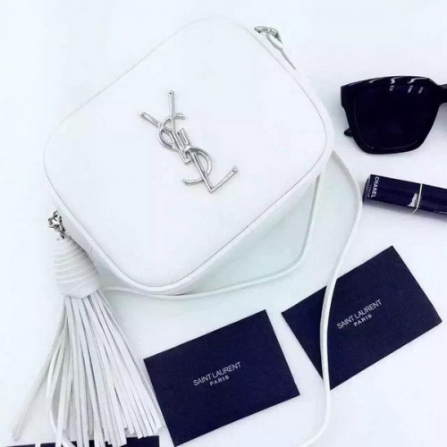 Yves Saint Laurent Monogram Blogger Bag Y16SS Blanco