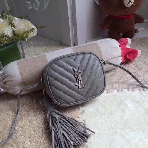 Yves Saint Laurent Monogram Leather Bag Y5804 Gris