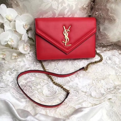Yves Saint Laurent Monogram Calf bolso bandolera 2569 rojo