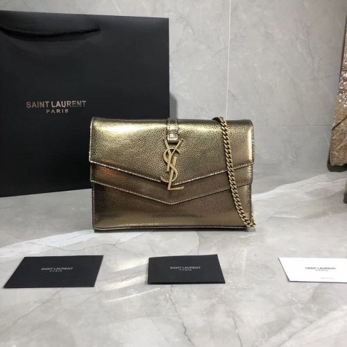 Yves Saint Laurent Original Leather Shoulder Bag Y554763 Bronce Oro