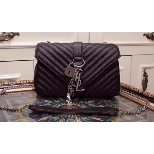 Yves Saint Laurent Small Classic Monogramme Flap Bag Y20167 Negro