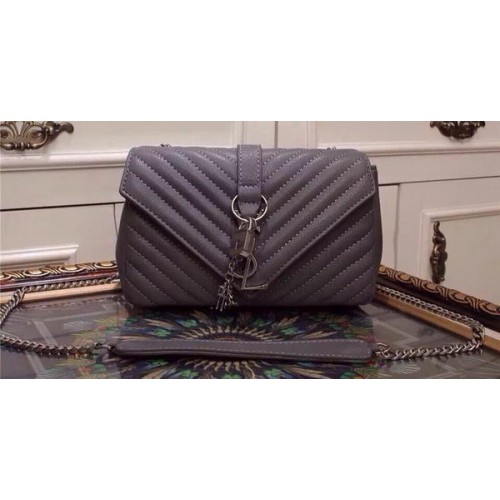 Yves Saint Laurent Small Classic Monogramme Flap Bag Y20167 Gris