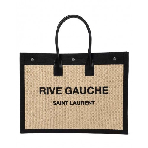 Yves Saint Laurent Tote Book Weave Shopping Bag D23698 Beige