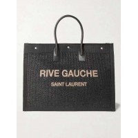 Yves Saint Laurent Tote Book Weave Shopping Bag D23698 Negro