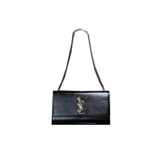 Yves Saint Laurent mini Monogramme Cannage Pattern Bolso de hombro Y009 Negro