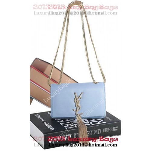 Yves Saint Laurent mini Monogramme bandolera bandolera 5478 azul claro