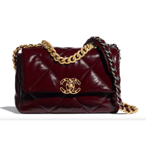 bolso chanel 19 solapa AS1160 Burdeos