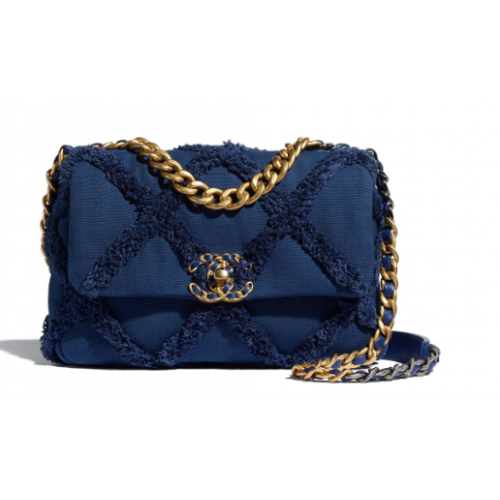 bolso chanel 19 solapa AS1160 Azul Marino