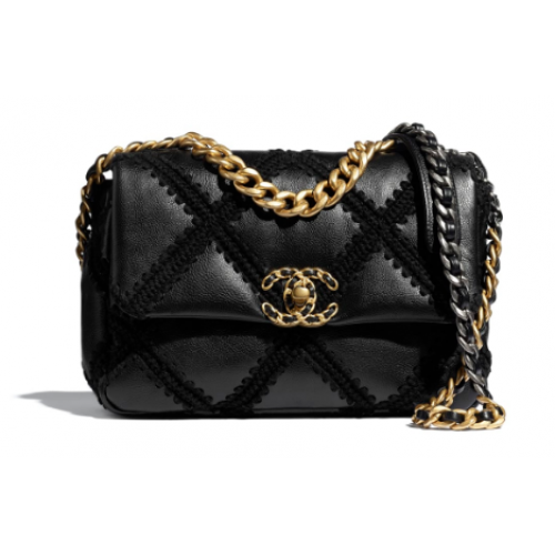 bolso chanel 19 solapa AS1160 negro