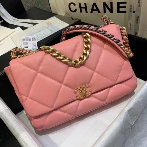 chanel 19 bolso grande con solapa AS1162 rosa