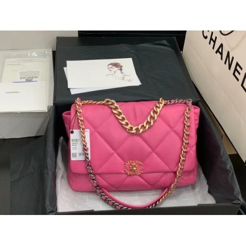 chanel 19 bolso grande con solapa AS1162 rosa